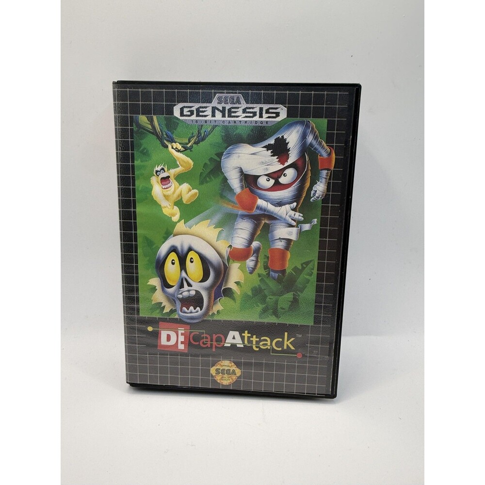 Decap Attack Sega Genesis Game Complete CIB 1991 SEGA Japan Action Platformer